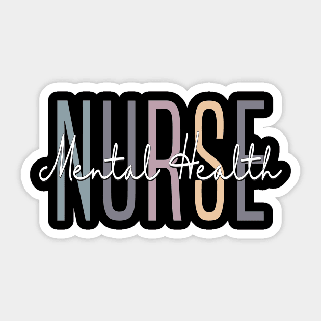 Vintage Psychiatric Mental Health Nurse Psych Nurse Nursing Sticker by Flow-designs